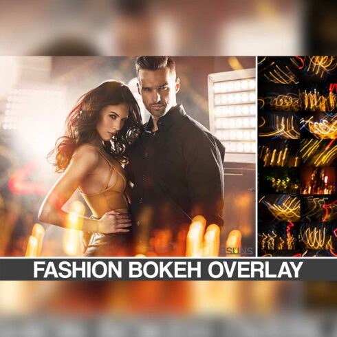 Christmas Neon Prism Bokeh Photoshop Overlays Cover Image.