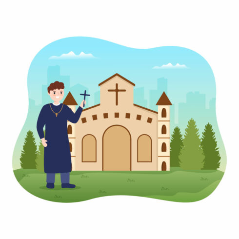 Cathedral Catholic Church Illustration cover image.