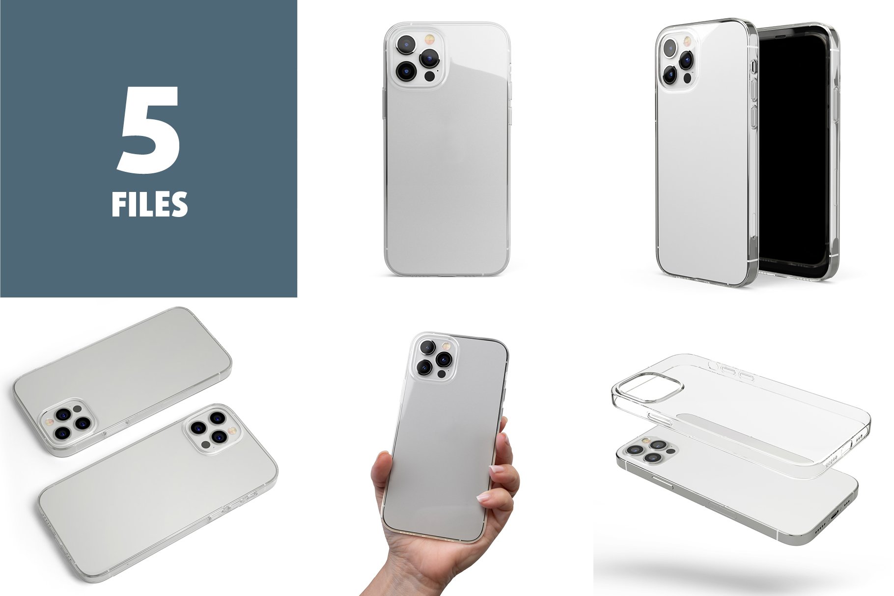 iPhone 12 pro Clear & Frosted case preview image.