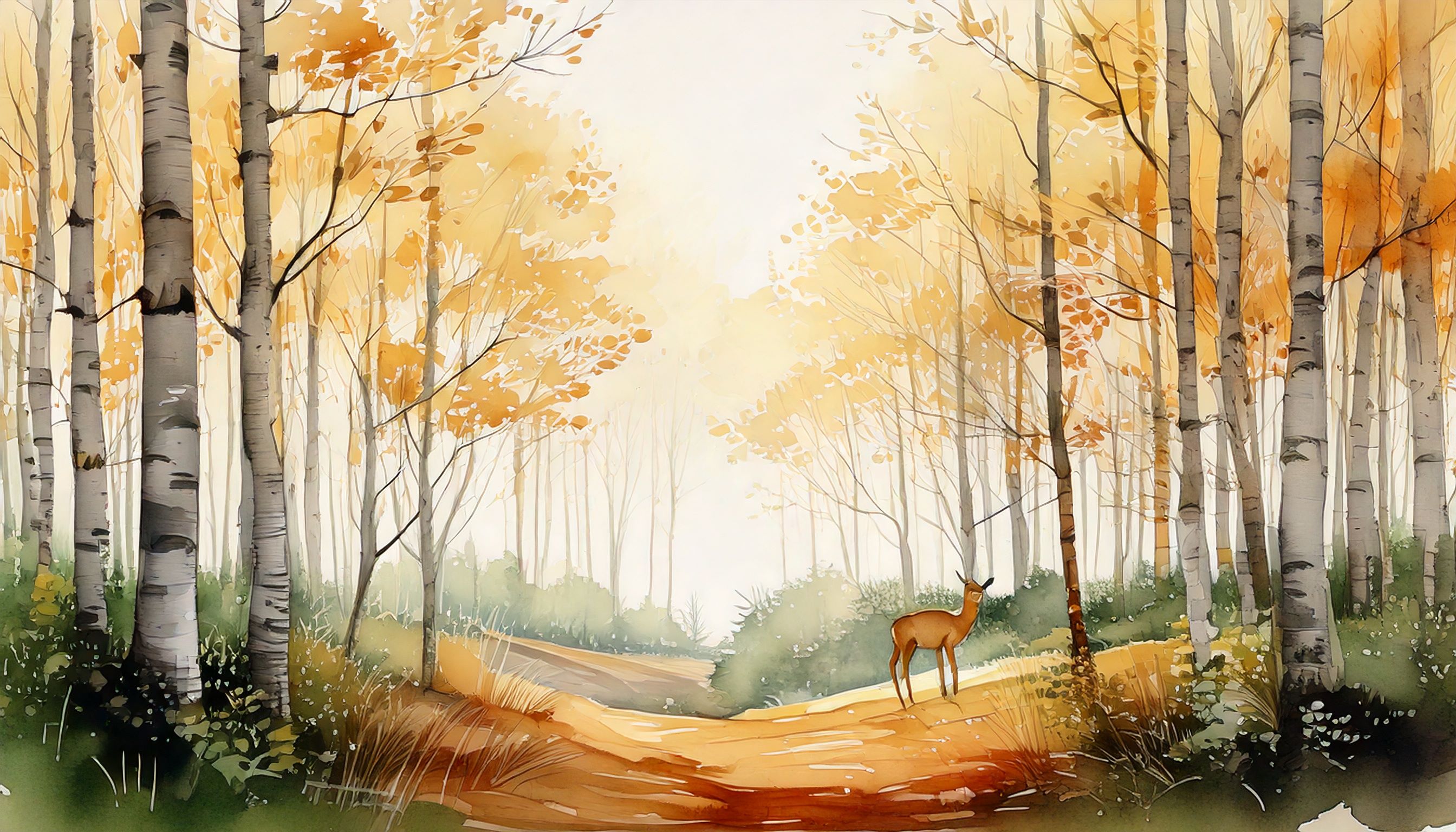 peaceful forest scene pastel tones 11 195