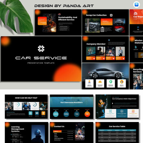 Car Scrap Yard Keynote Presentation Templates cover image.