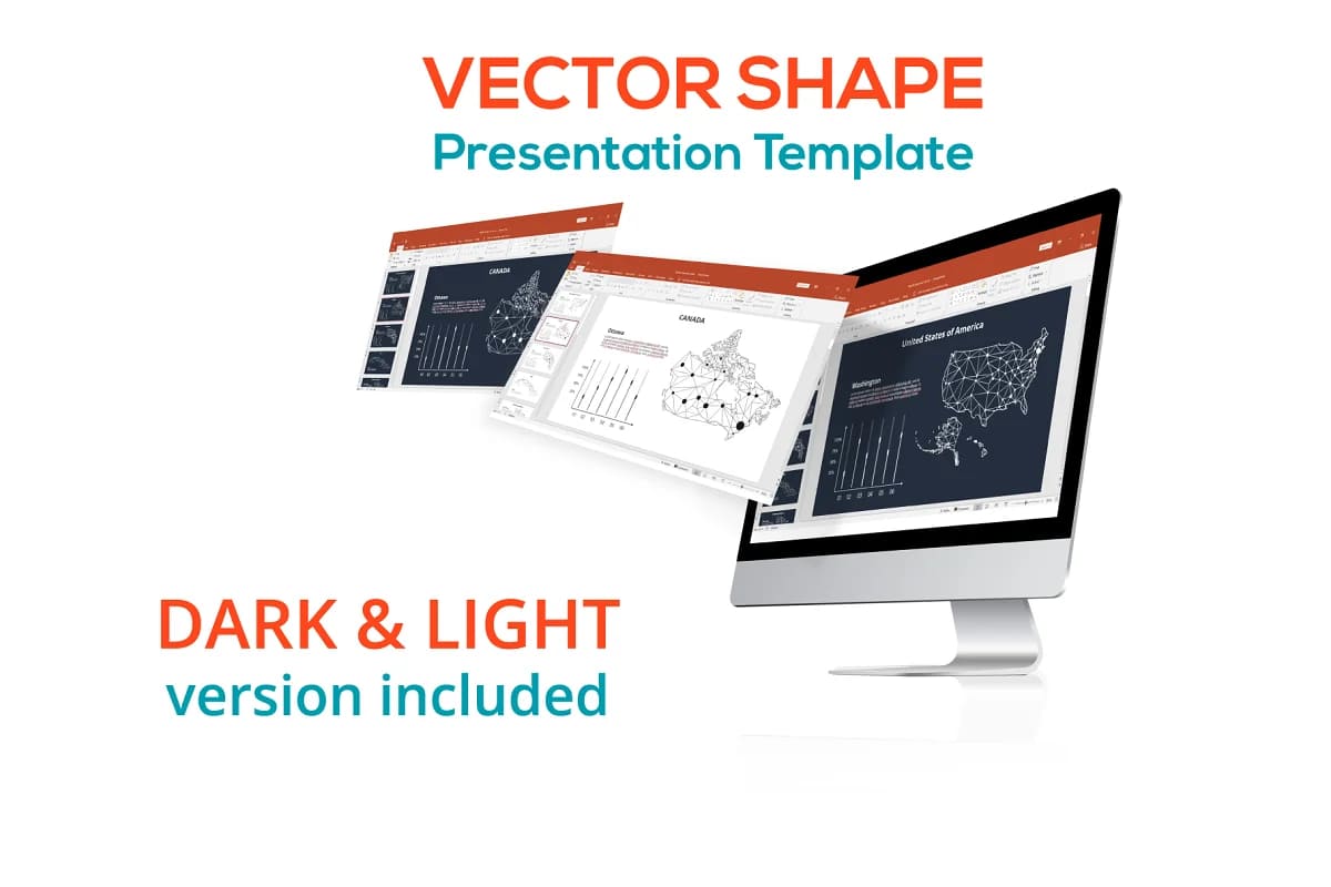 maps animated presentations, dark and light versions.